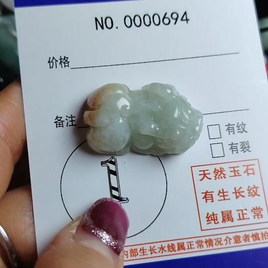 翡翠未镶嵌颈饰貔貅