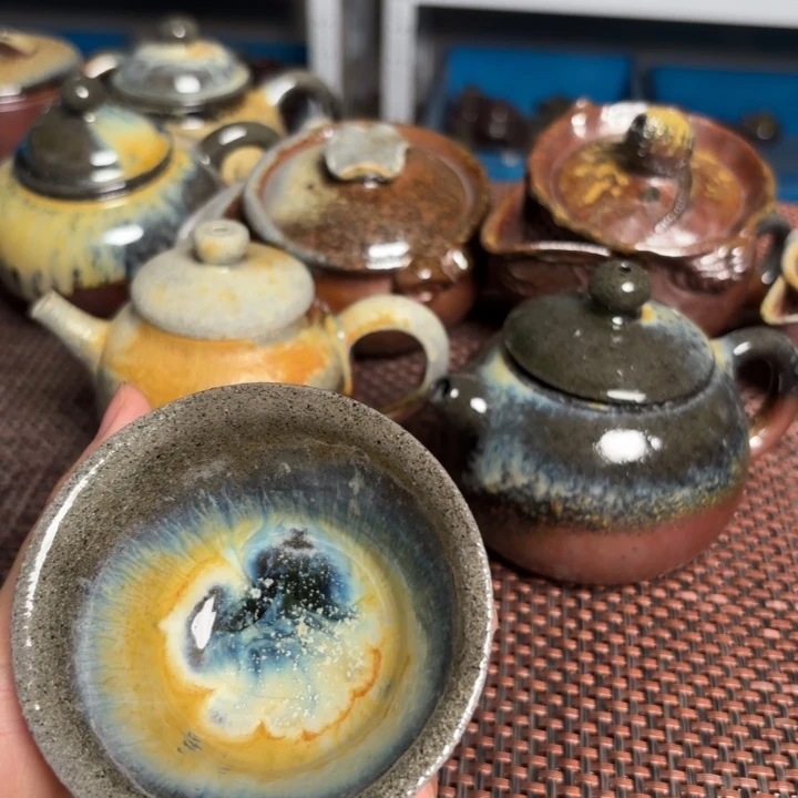 茶杯紫砂窑石小杯100