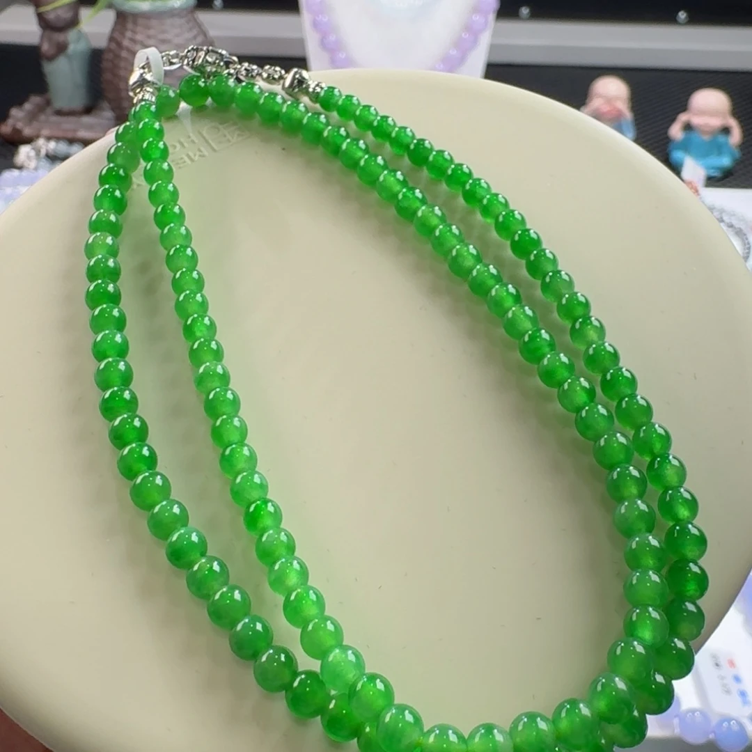 翡翠手链未镶嵌玻璃帝王绿项链卡5/4.2 炸光！毕业！