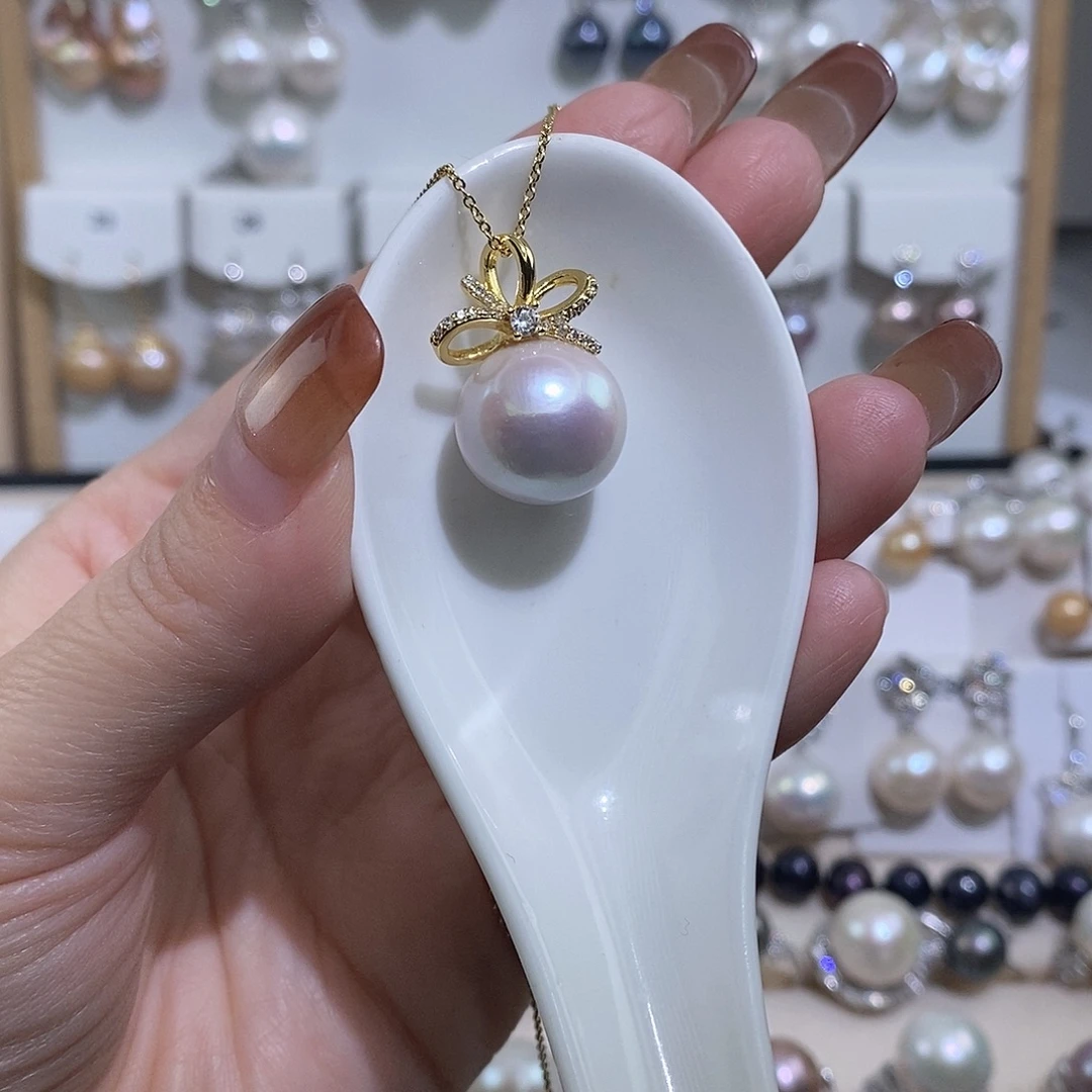 淡水珍珠未镶嵌吊坠(赠链)w14.8