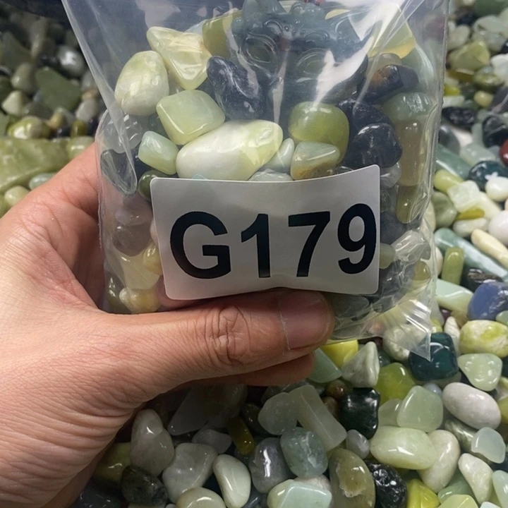 蛇纹石玉鱼缸石未镶嵌