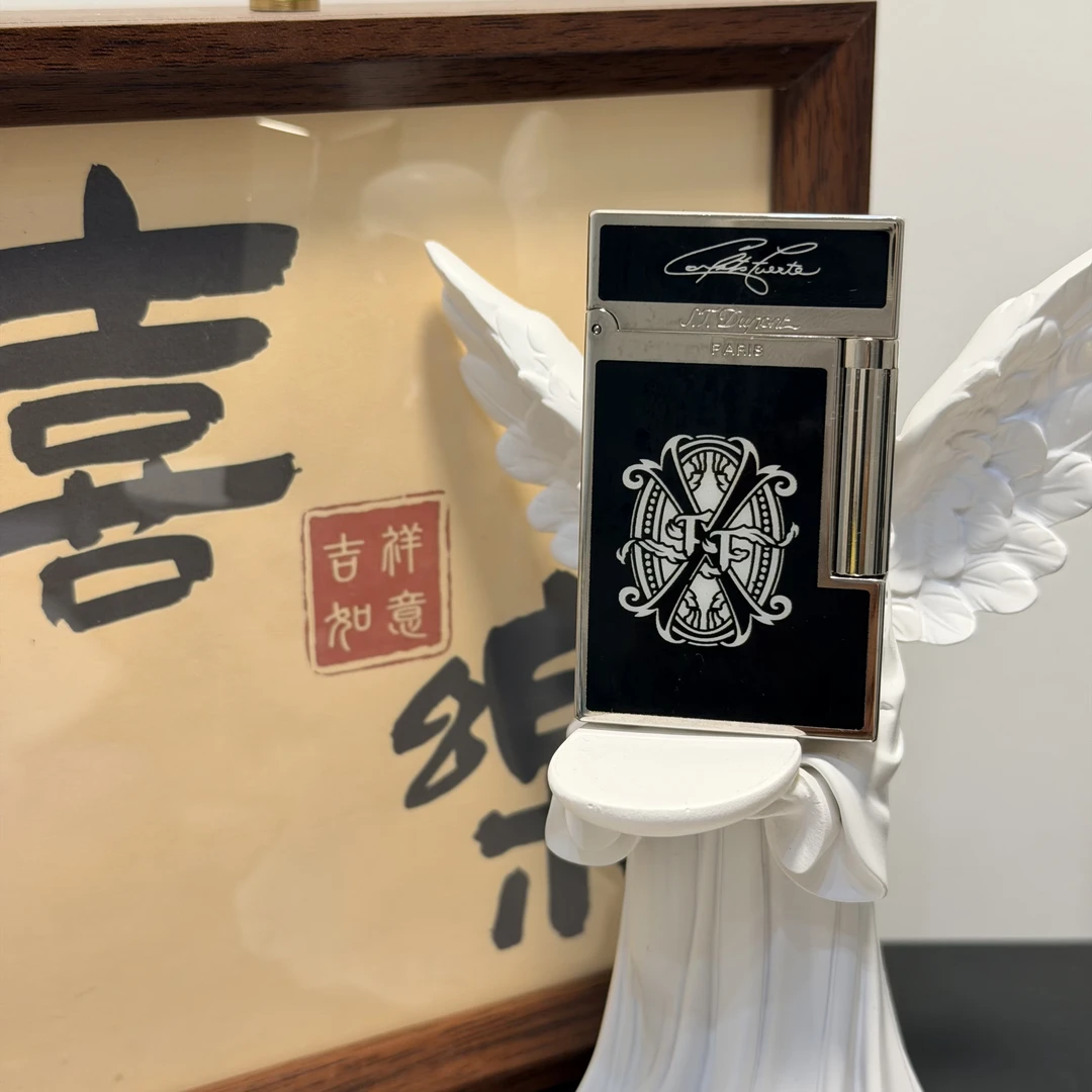 FJ黑漆创意个性纯铜侧滑轮充气朗声打火机适合送男士礼物