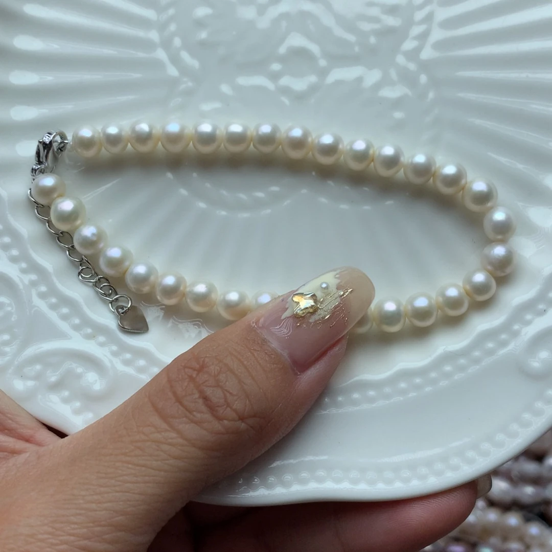 淡水珍珠5-6未镶嵌sl7手链