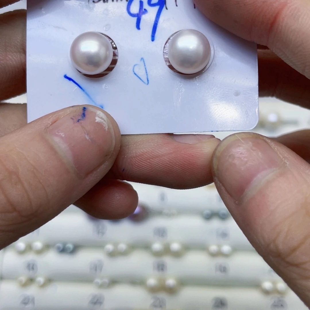 淡水珍珠耳饰银S925镶嵌明*?
