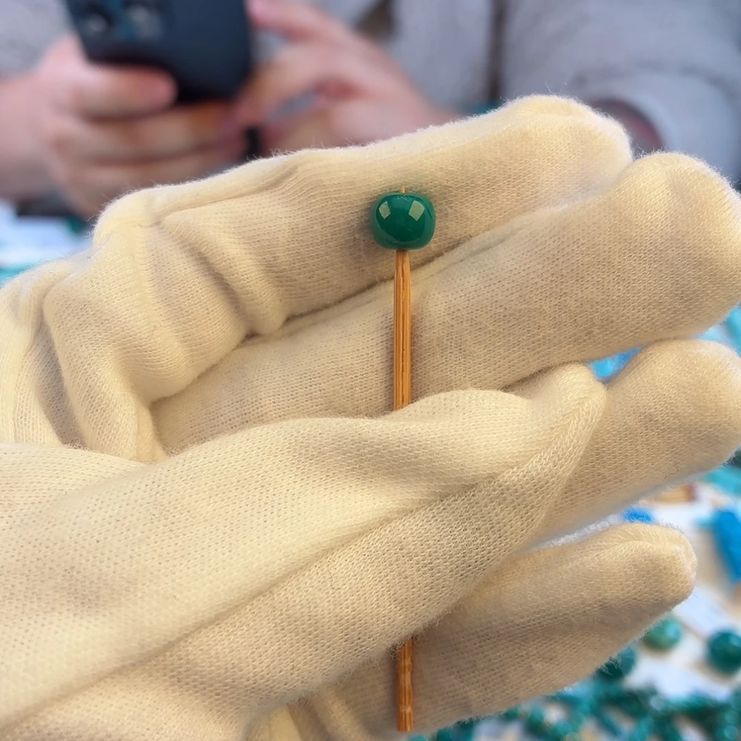 绿松石未镶嵌挂件7.5mm