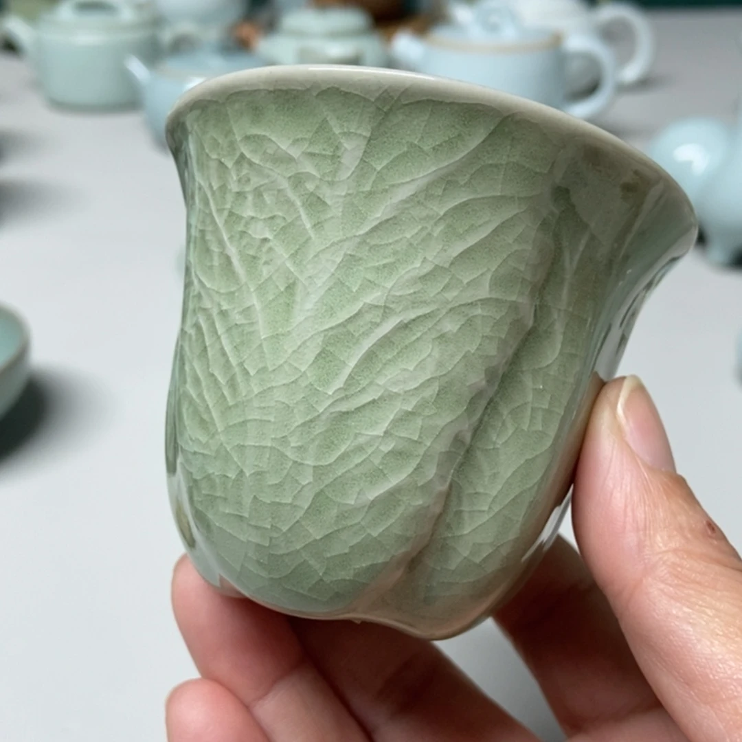 赵琳豆绿支钉百财杯带礼盒