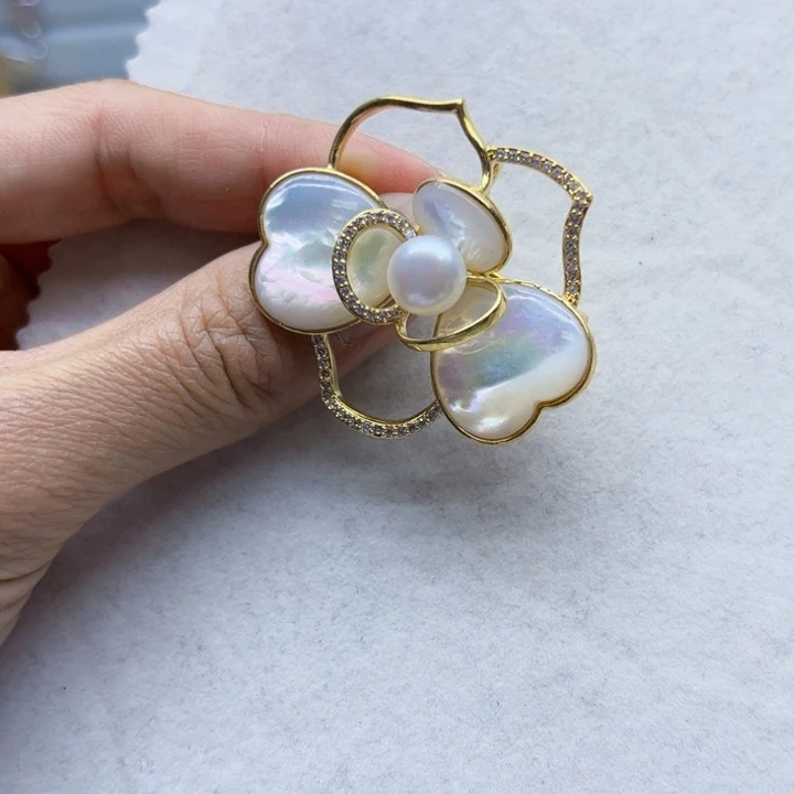 淡水珍珠吊坠银S925镶嵌