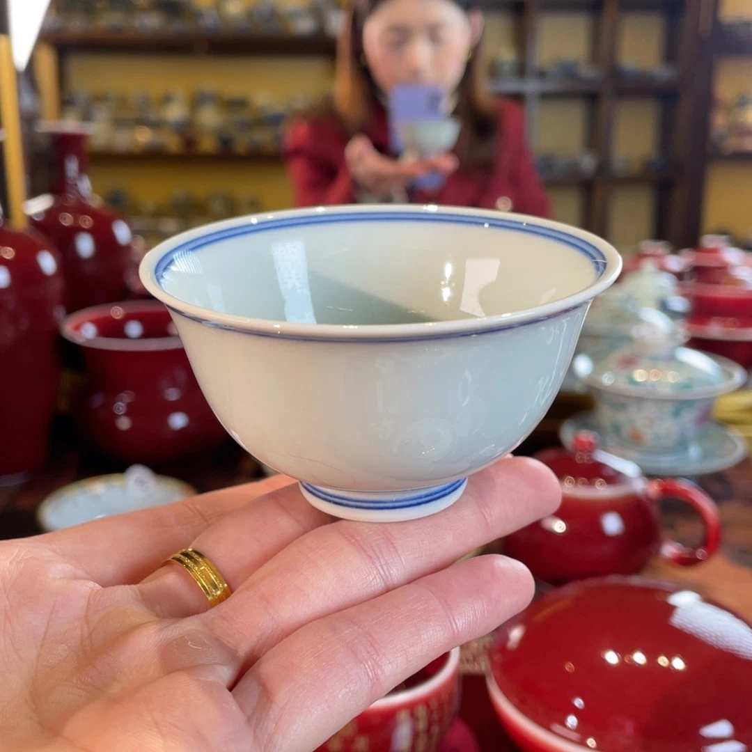 清欢柴窑，素胎玉兰杯