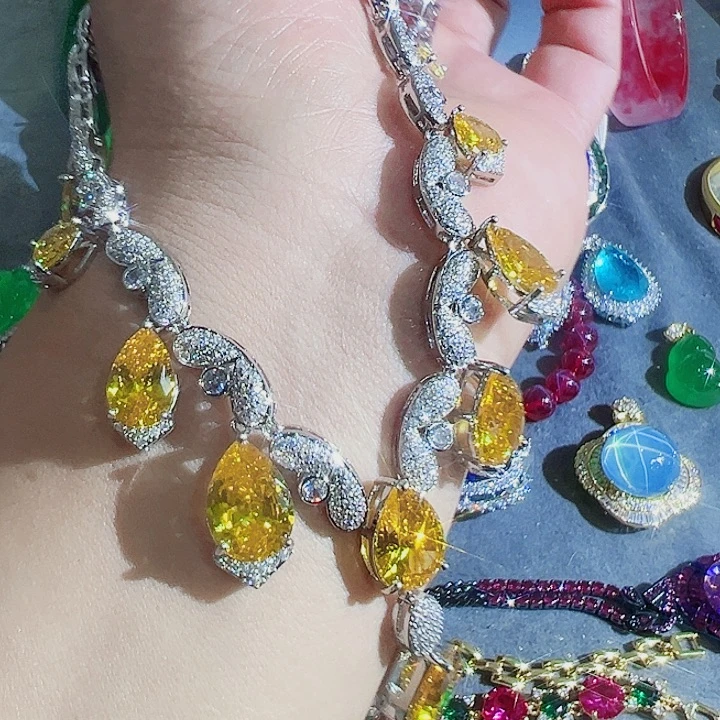 非金属红色蓝色满钻镶嵌