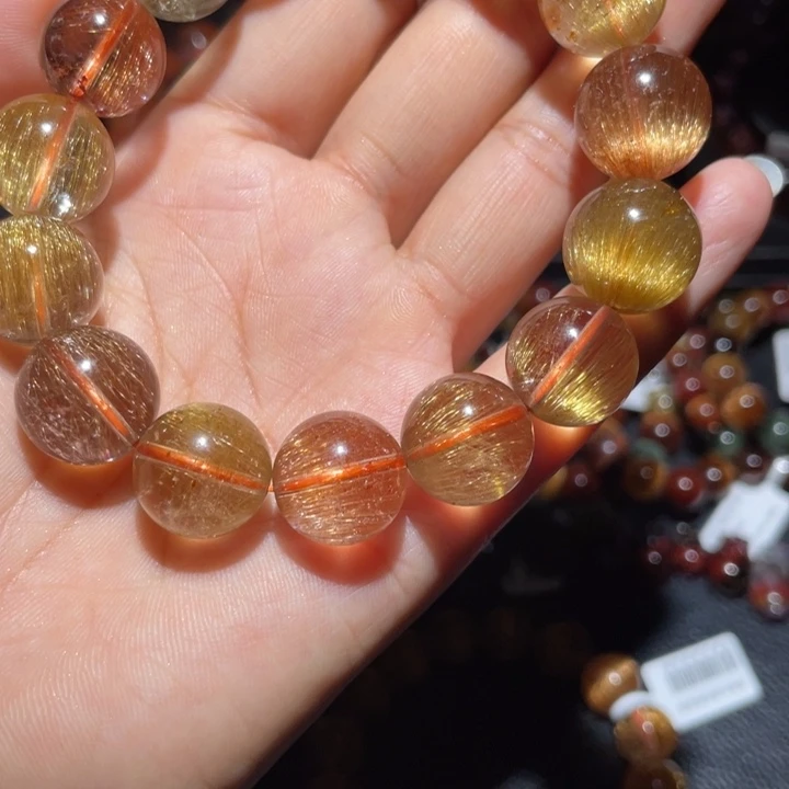 水晶手串未镶嵌发晶手链