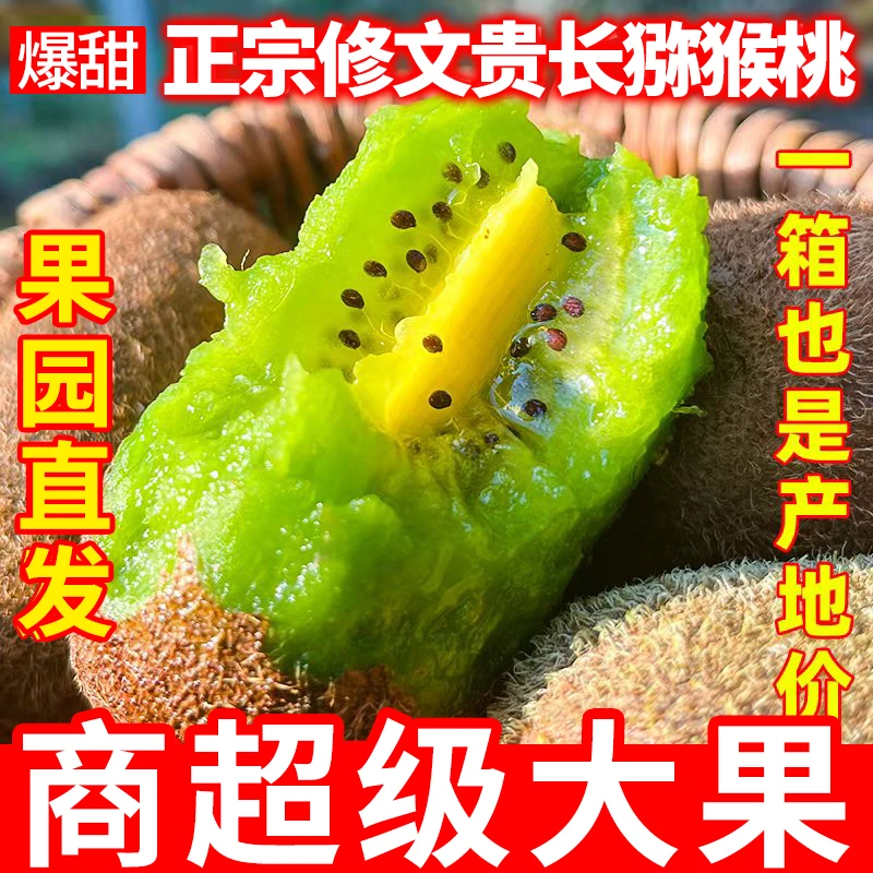 贵州修文贵长猕猴桃15/30绿心奇异果当季新鲜水果现摘现发孕妇