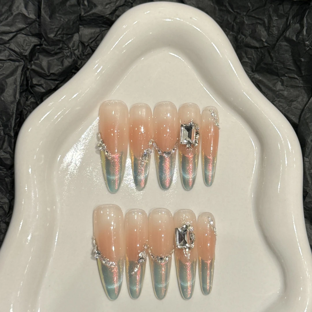 【少女遐想】2571短甲高货精品猫眼爆款手工穿戴甲气质高级感美甲