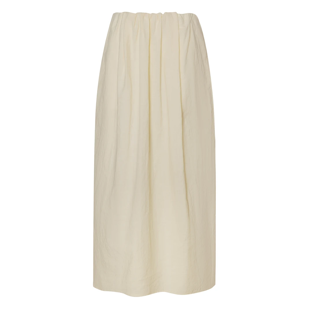 EUEUCA2025新款时尚百搭舒适透气通勤花苞半身裙【65059】