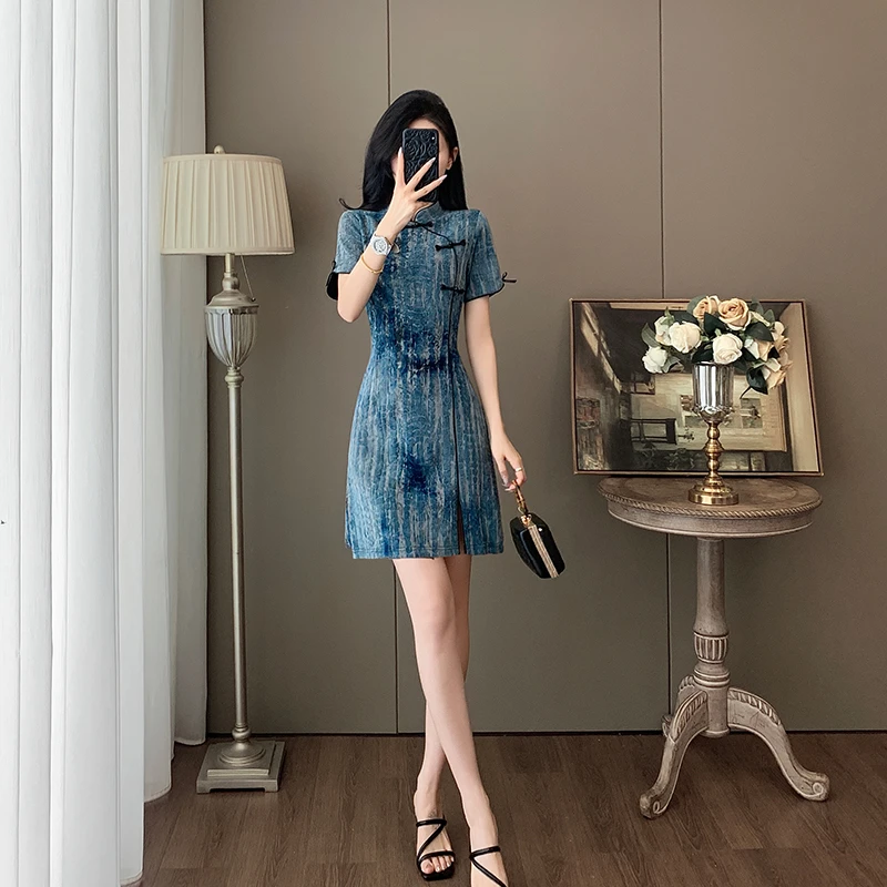 复古新中式连衣裙2025新款今年流行爆款高级感气质减龄夏季旗袍裙
