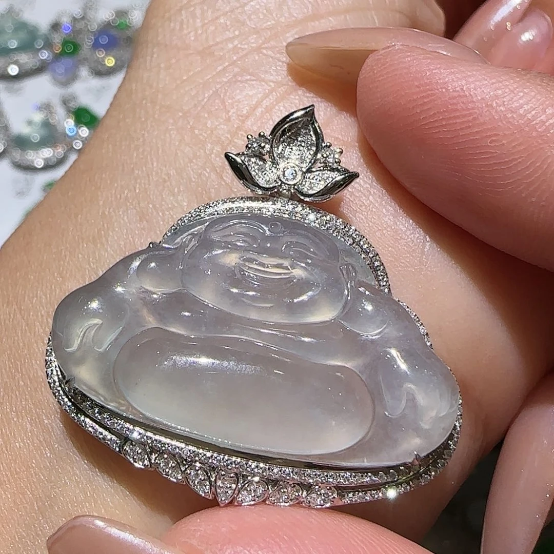 【闪购商品】颈饰18K金镶嵌翡翠天然