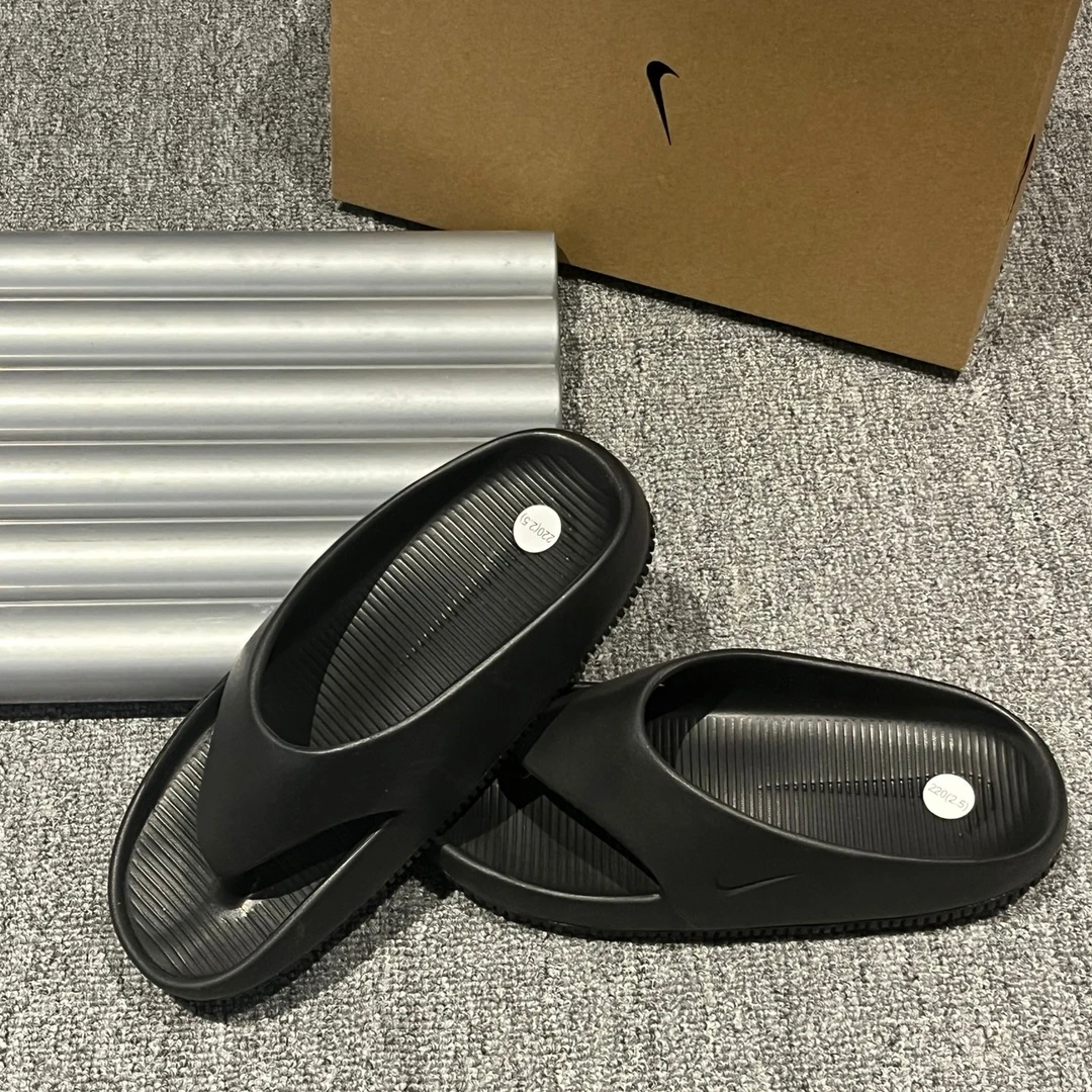 NIKE/耐克CALM FLIP FLOP夏黑色户外休闲运动人字拖鞋FD4115-001