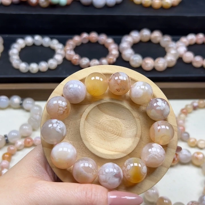 玛瑙/玉髓未镶嵌手链16mm糖果48