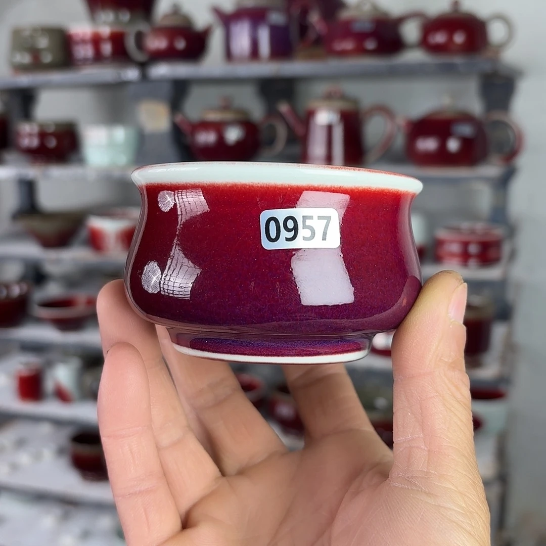 0957纯手工支烧钧瓷主人杯