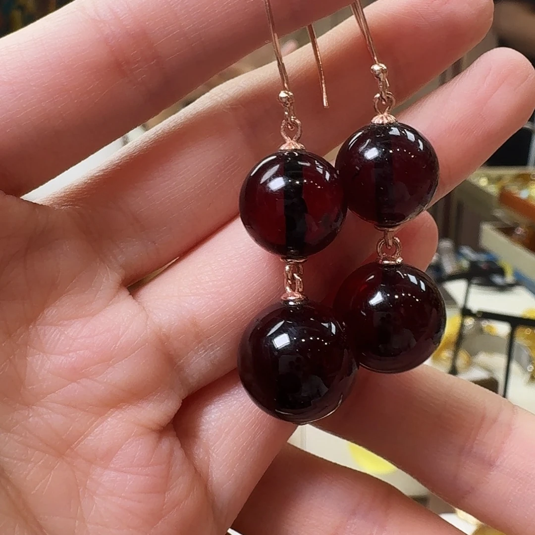 琥珀未镶嵌颈饰耳坠