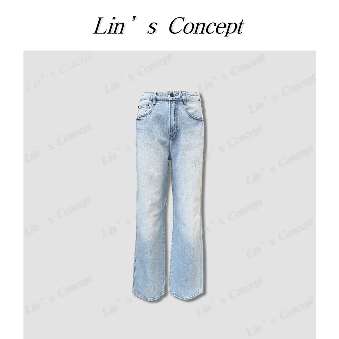 【Lin's concept】极简设计师款百搭高级感牛仔裤 DL2404907