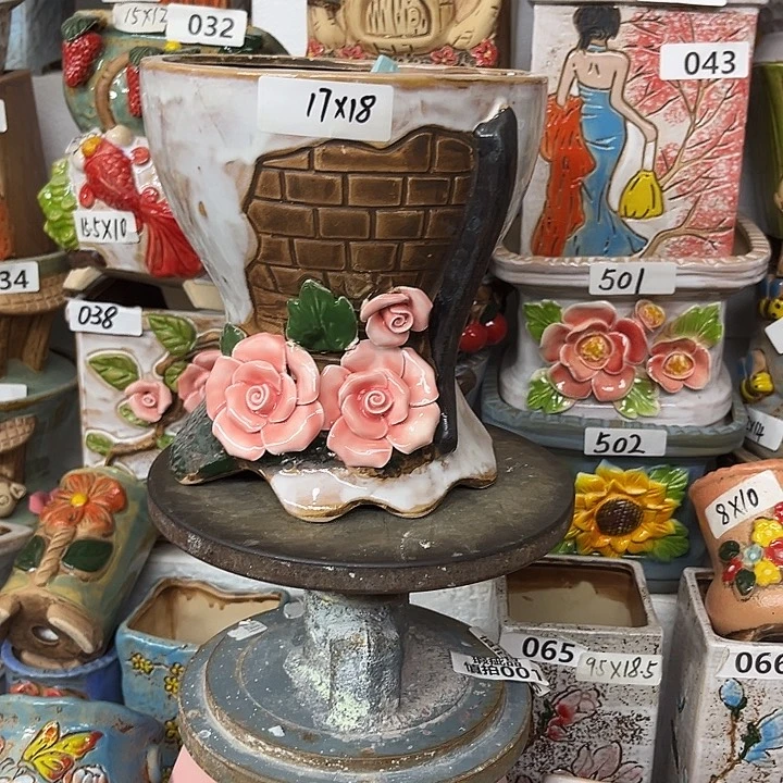 粗陶材质多肉花盆