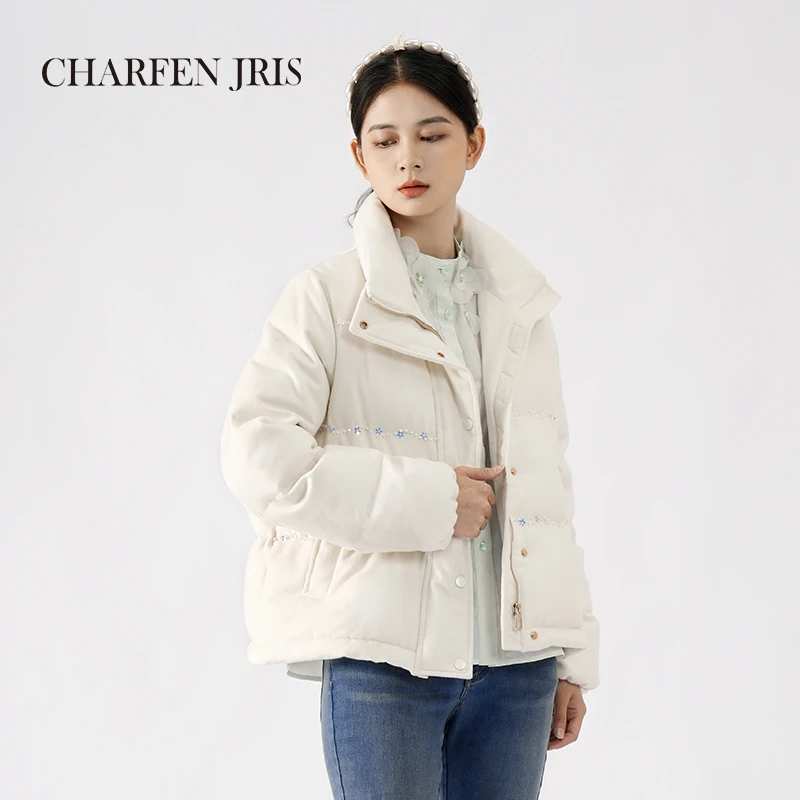 CHARFEN朝峰冬季时尚休闲保暖鹅绒羽绒外套FJE5F683-6171Y