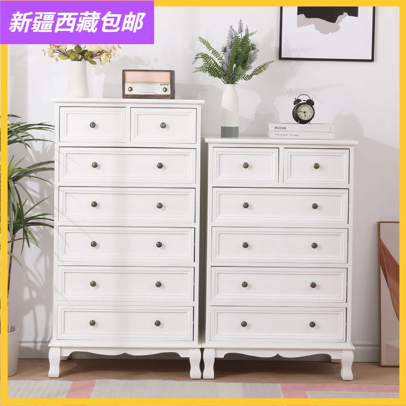 新疆包邮五斗柜实木靠墙抽屉式收纳柜卧室大柜子储物柜轻奢五
