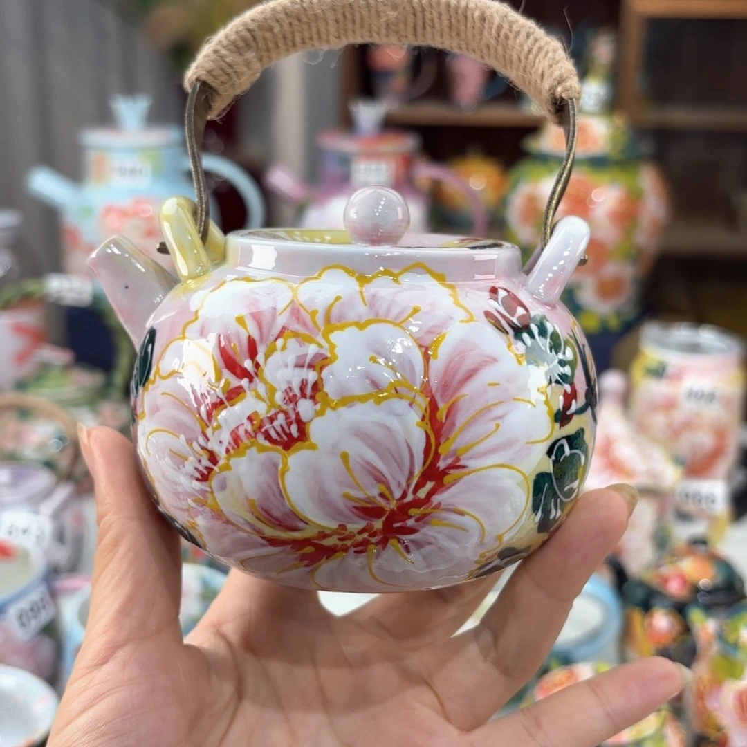 景德镇手绘高温釉下彩陶瓷茶具