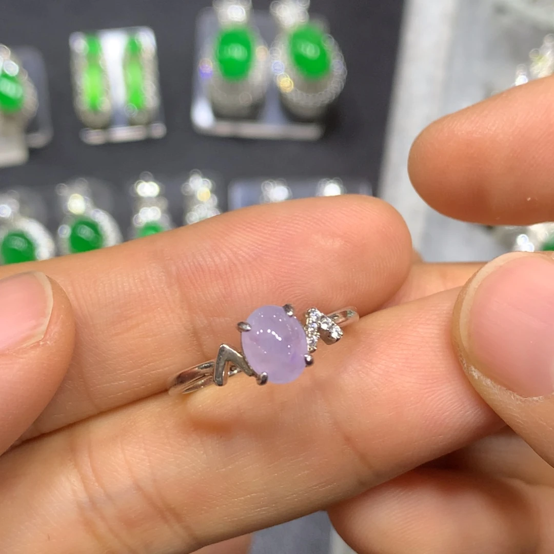 定制翡翠银S925镶嵌买断不退