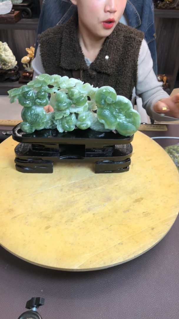 蛇纹石玉（覆膜）摆件原创作品。158