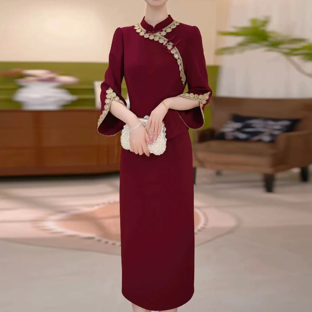 【连衣裙】JG-25540新款2025年秋季时尚气质优雅显瘦连衣裙