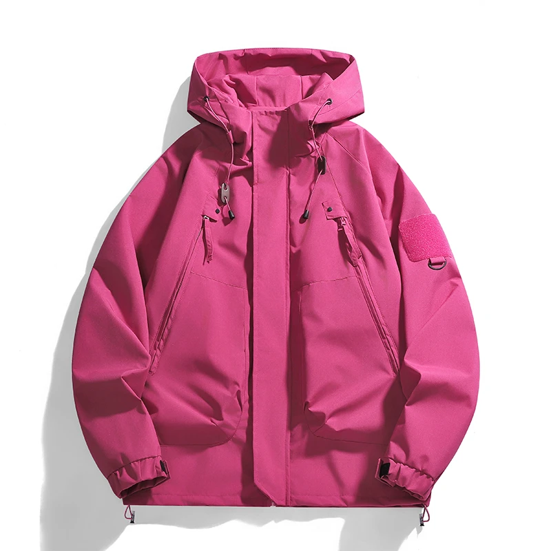 【玫瑰故事】春季爆款软壳冲锋衣透气防水防风户外登山运动连帽外套