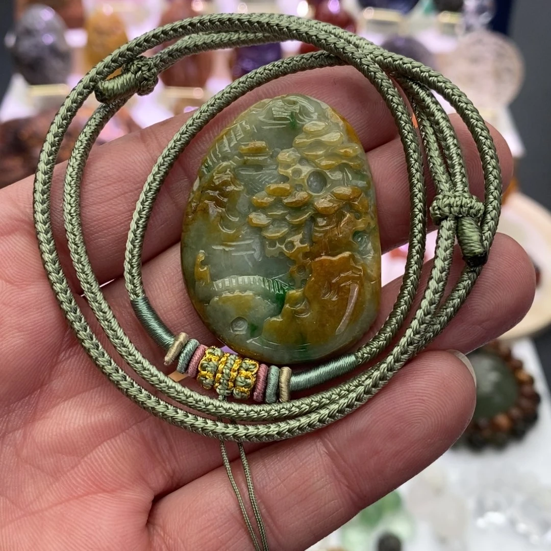 翡翠未镶嵌颈饰吊坠