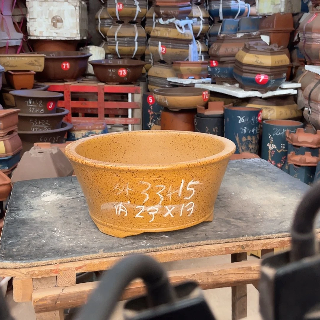 紫砂花盆圆盆一个