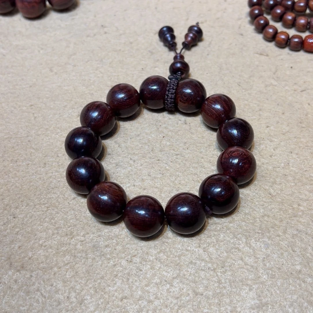 黄花梨/降香黄檀手串/手链越黄沉水紫油梨18