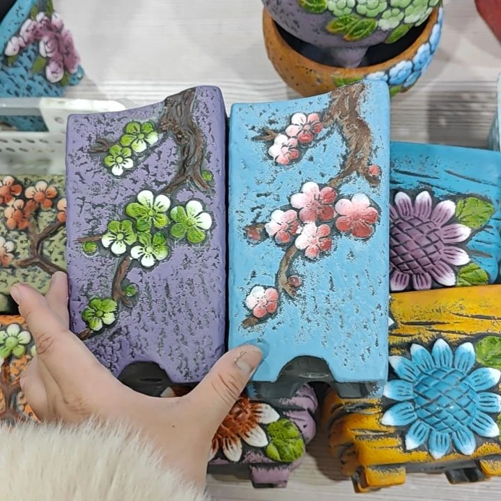 陶吸水透气的白陶花盆凑满12发货