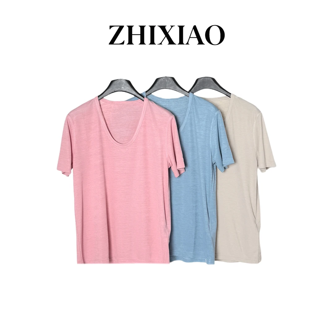 【ZHIXIAO】夏季新款：U领短袖上衣84121