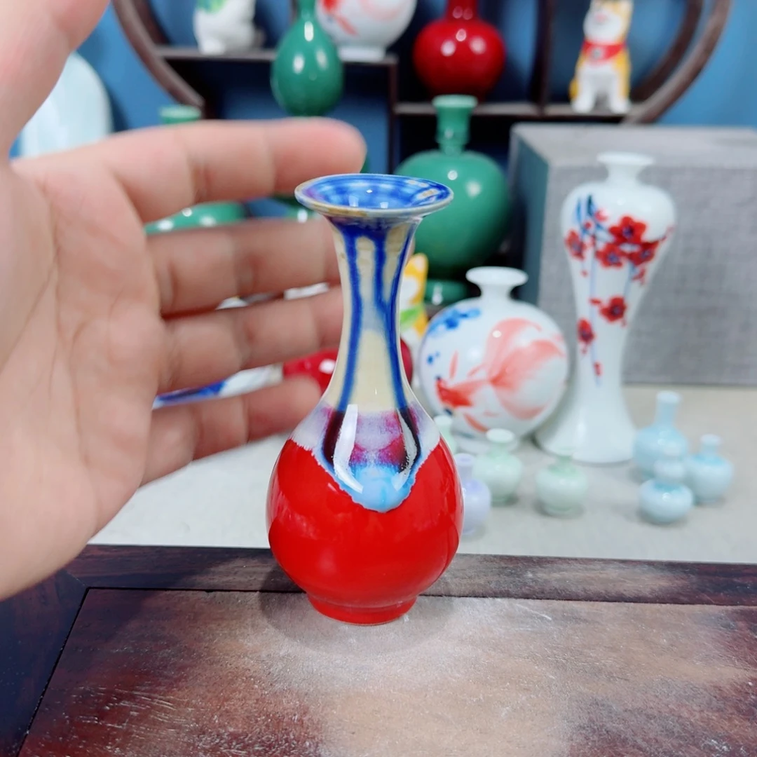陶瓷手工小花器摆件
