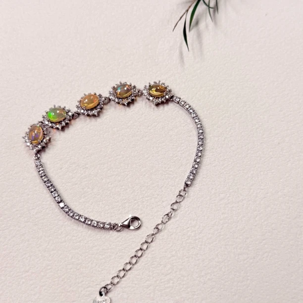 【六六中古】孤品s925欧泊手链as2544手链20以内