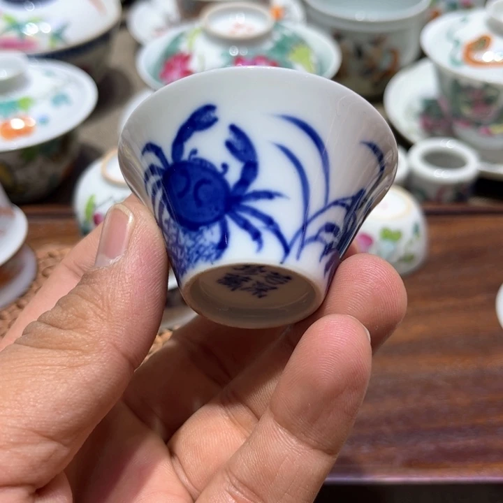 纯手绘精品盖碗杯