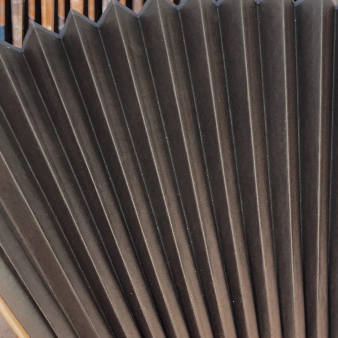 扇子沈*扇面5张纯黑超薄