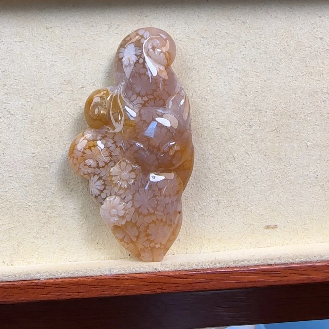 硅化珊瑚（珊瑚玉）未镶嵌颈饰