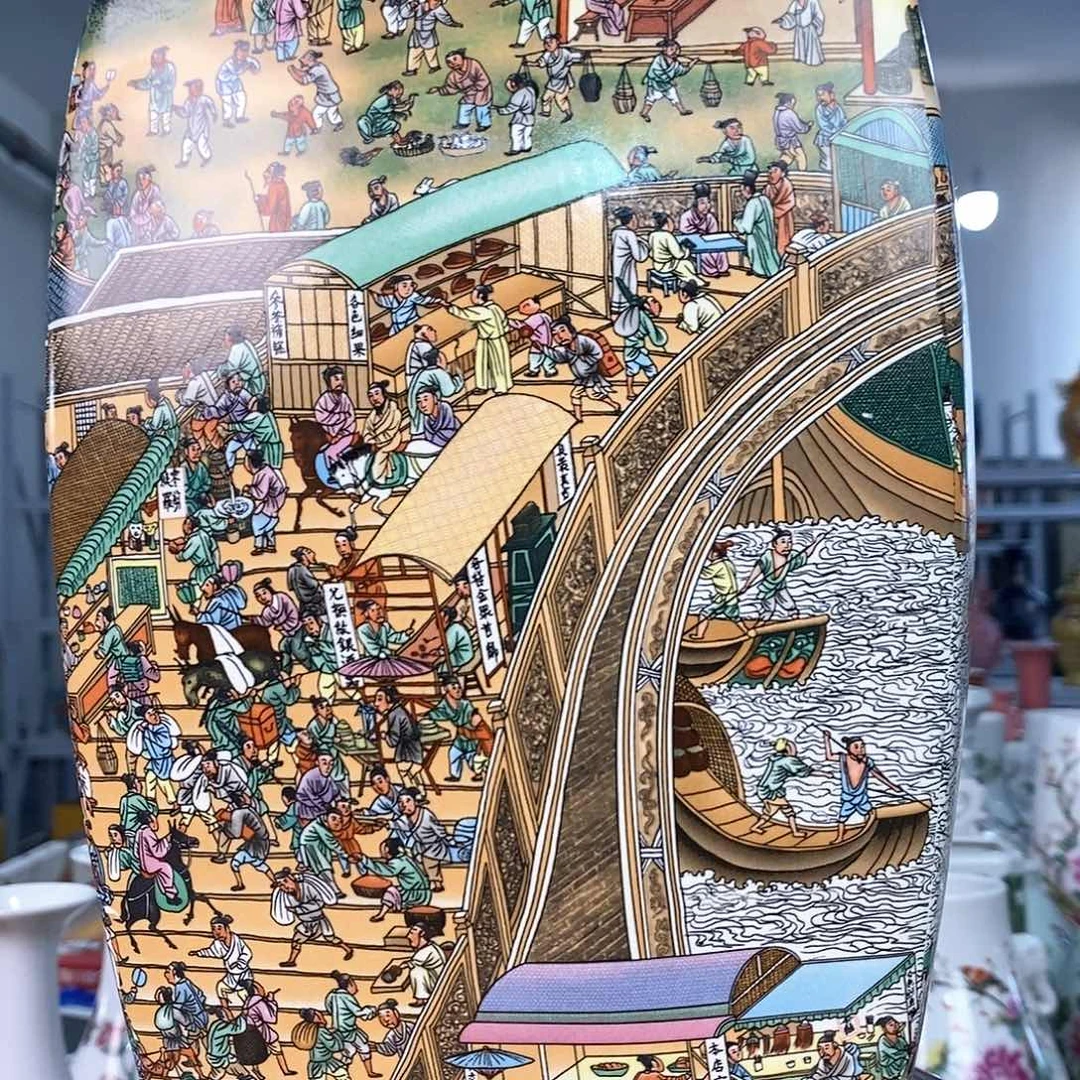 摆件景德镇陶瓷花瓶摆件