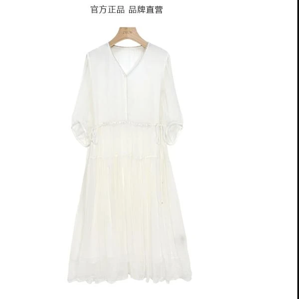 桑蚕丝连衣裙时尚超显瘦百搭气质LW   1050