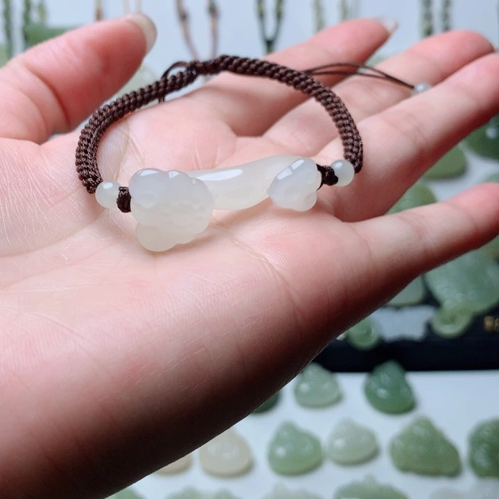 和田玉手链未镶嵌夕**学