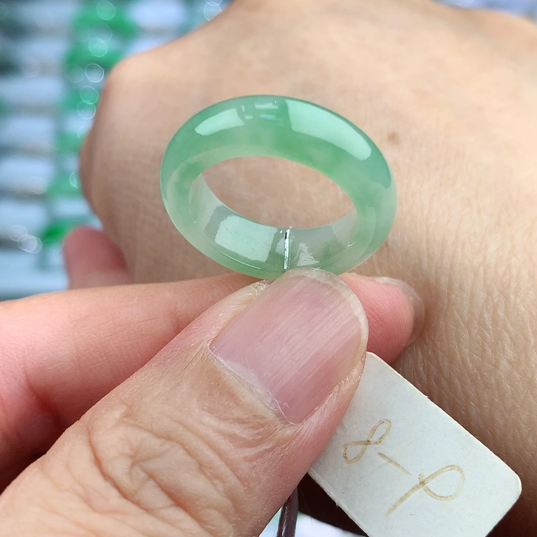 未镶嵌戒指翡翠8-9号