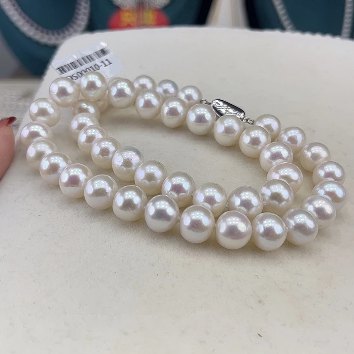 淡水珍珠银S925镶嵌颈饰10➕极光炫彩高品