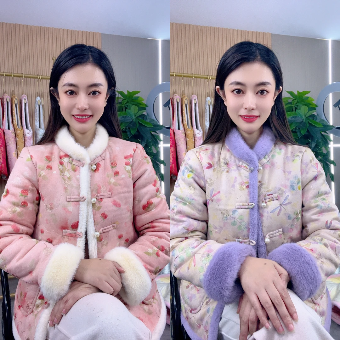 现货品质新款棉衣冬季中式民族风棉服上衣加绒加厚网红拜年服加厚