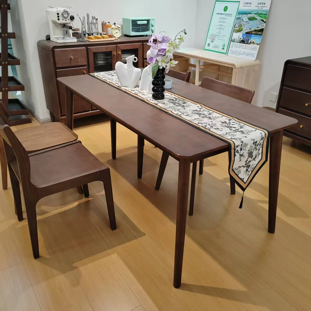 DZ胡桃色餐桌 型号CNOCP001K  尺寸：1.2/1.4/1.6