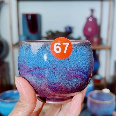 杯行*者原矿釉手工制作钧瓷